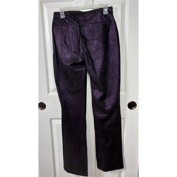 Venus Williams By Wilsons Leather 2 Pc Set Jacket and Pants Puple Size 8 - Picture 4 of 15